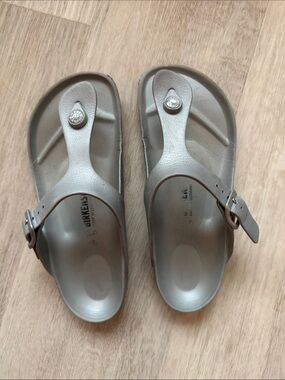 Birkenstock silver Thong Sandals size 36